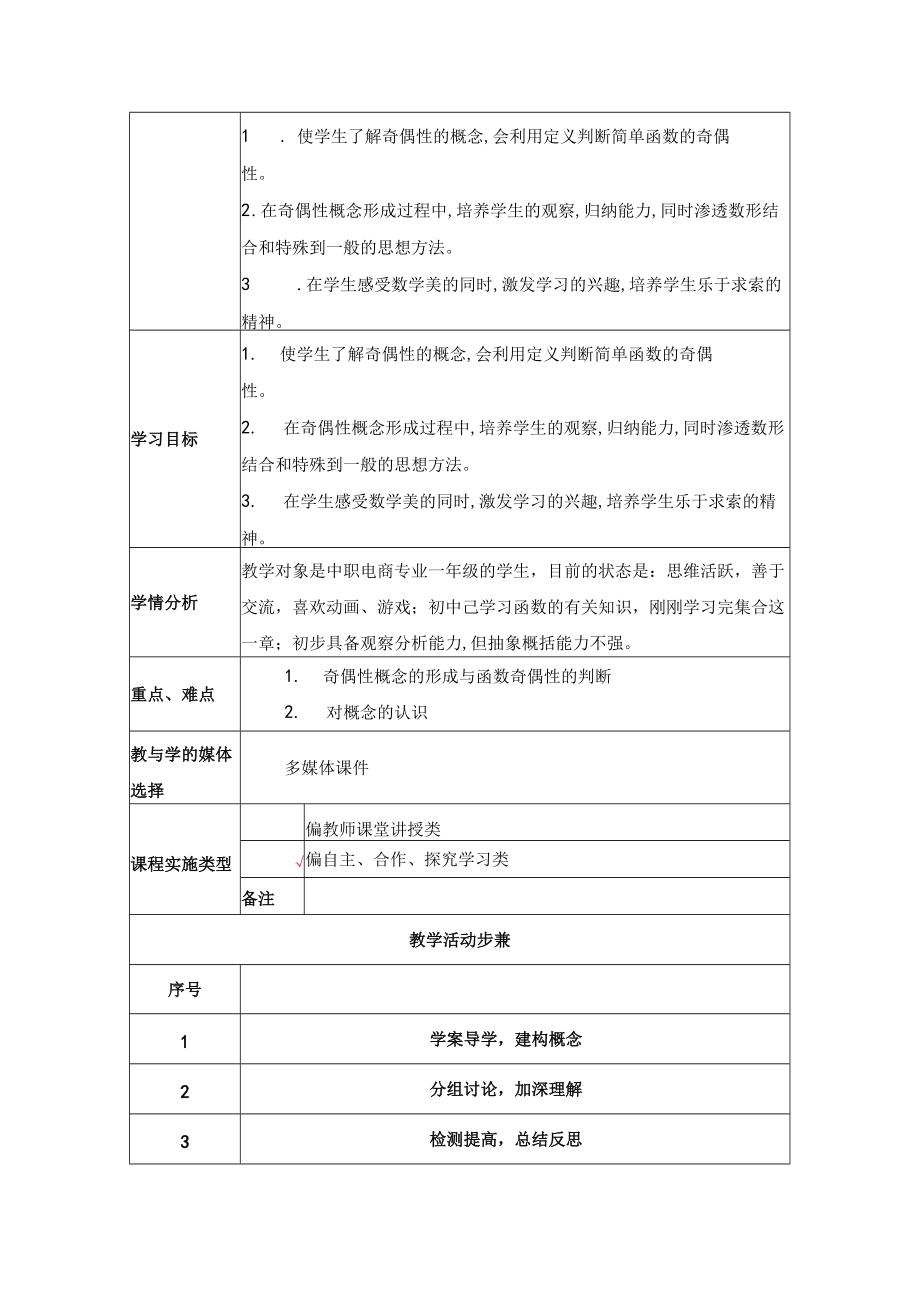 《函数的奇偶性》教学设计.docx_第2页