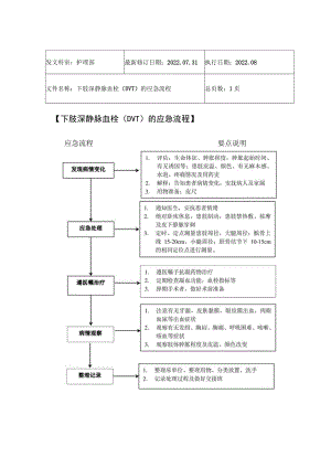 2022年9月《下肢深静脉血栓（DVT）的应急流程》.docx