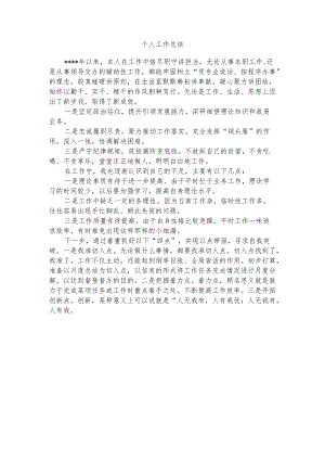 个人工作总结.docx