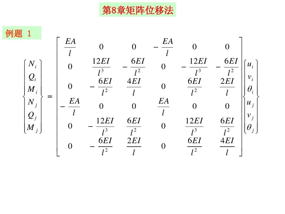 矩阵位移法例题课件.ppt_第1页