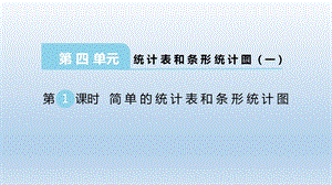 苏教版四年级数学上册第四单元统计表和条形统计图(一)单元ppt课件.pptx