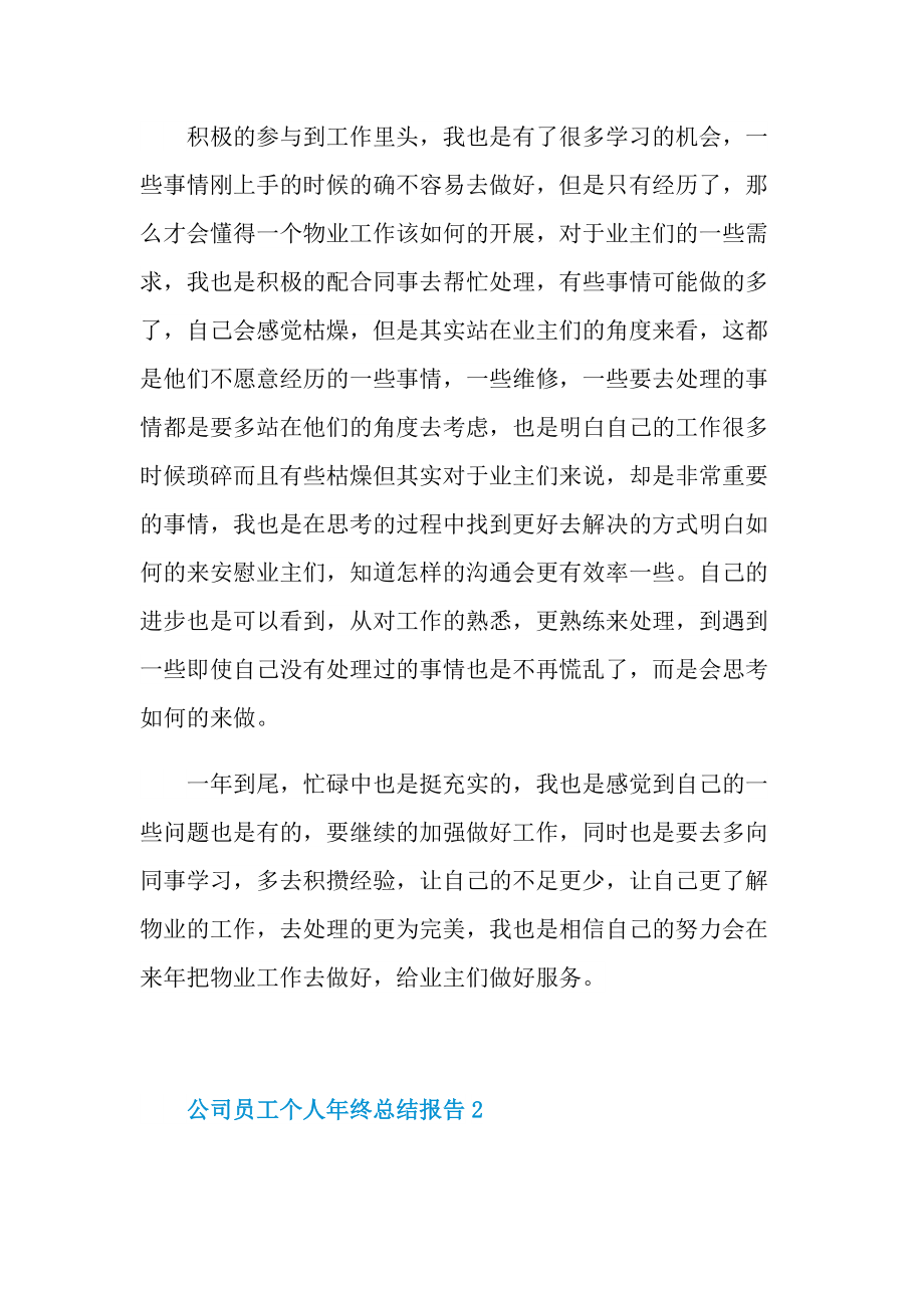 公司员工个人年终总结报告.doc_第2页