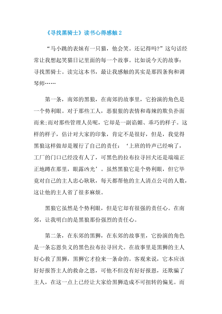 《寻找黑骑士》读书心得感触.doc_第2页