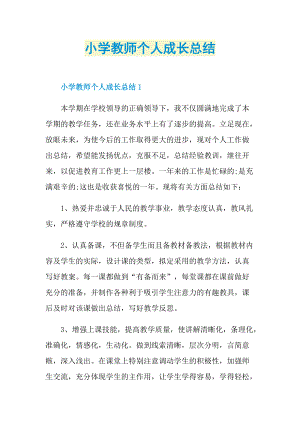 小学教师个人成长总结.doc