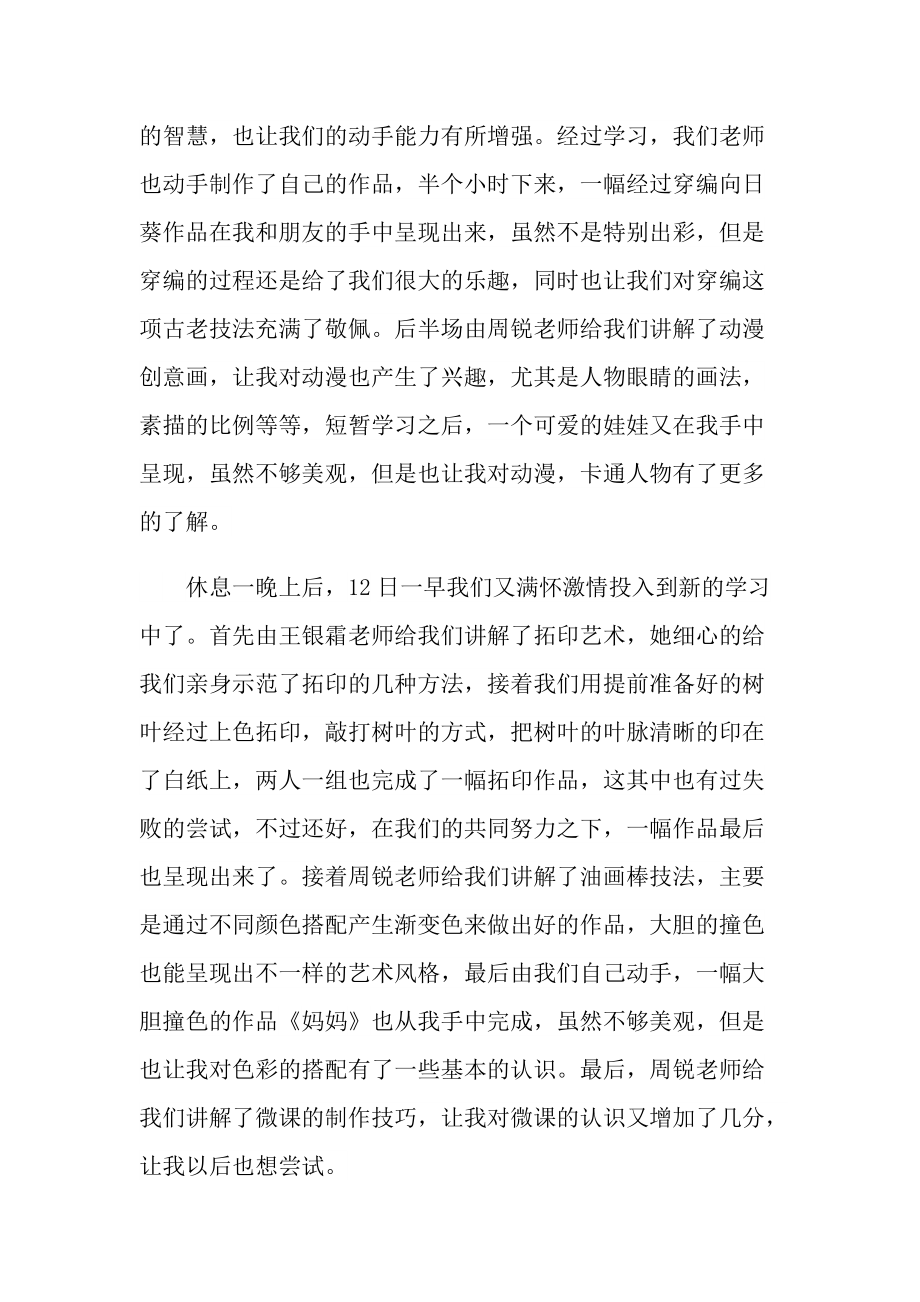 美术教师的专业培训心得范文.doc_第2页