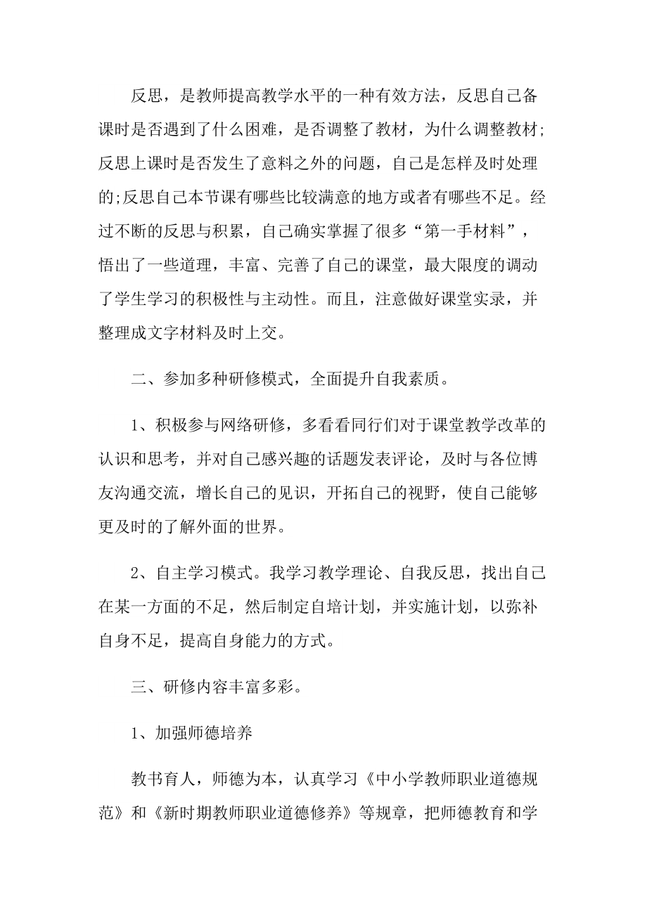 教师研修个人总结.doc_第2页