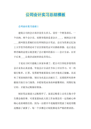 公司会计实习总结模板.doc