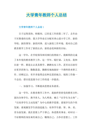 大学青年教师个人总结.doc