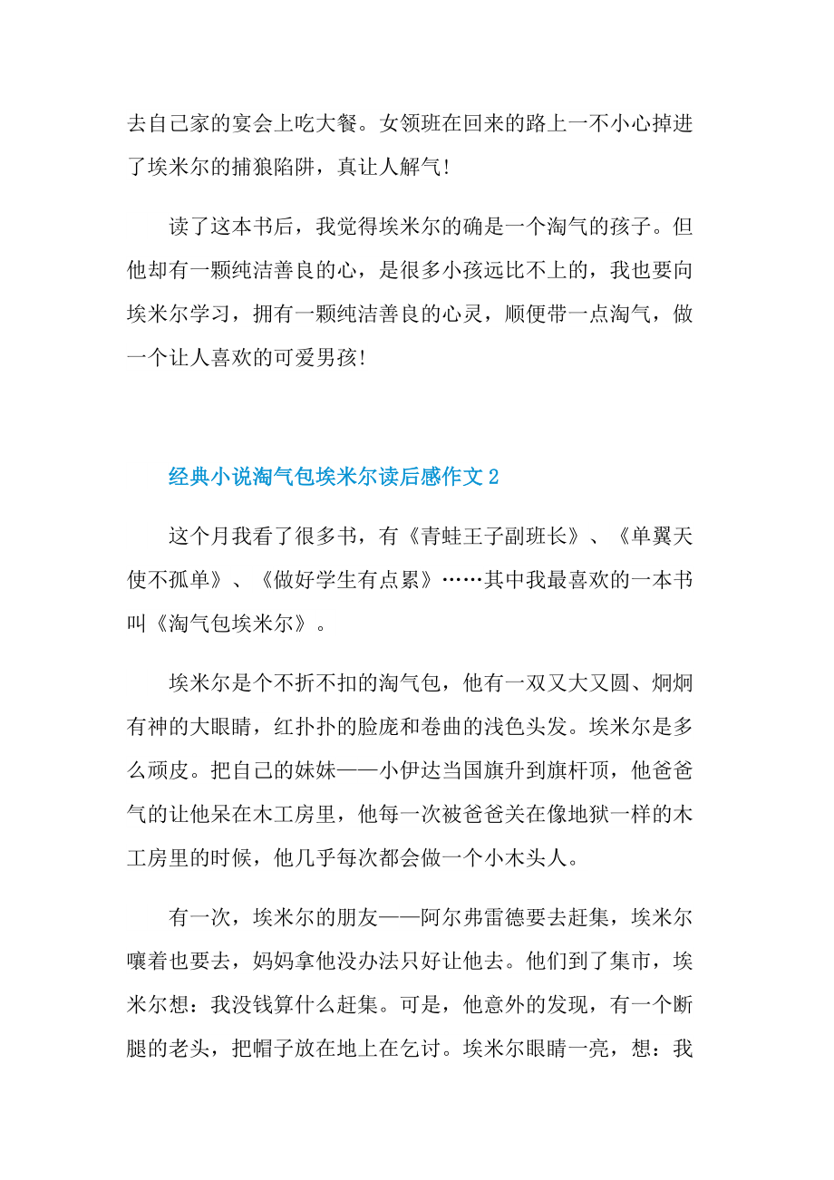 经典小说淘气包埃米尔读后感作文.doc_第2页