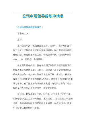 公司中层领导辞职申请书.doc