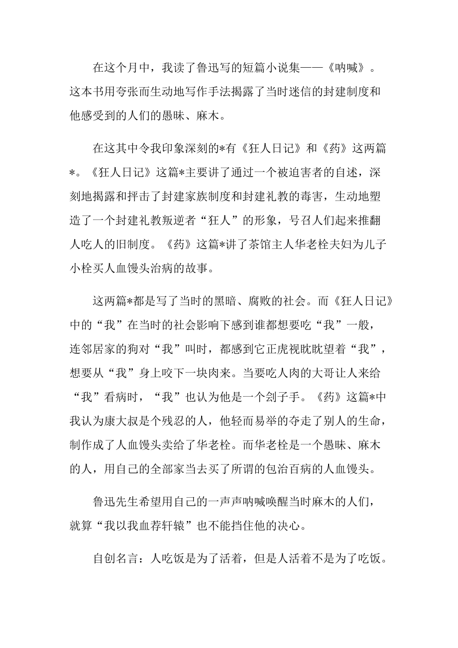 呐喊名著读书心得五篇.doc_第3页