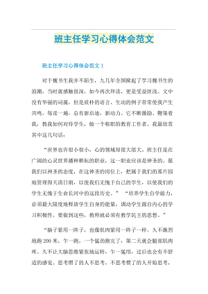 班主任学习心得体会范文.doc