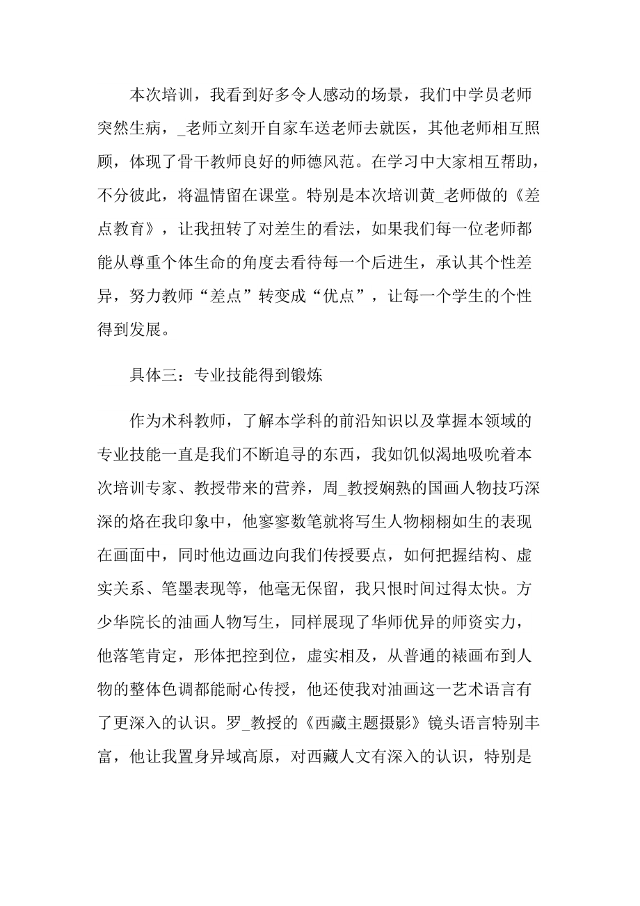 美术教师个人研修总结报告.doc_第2页