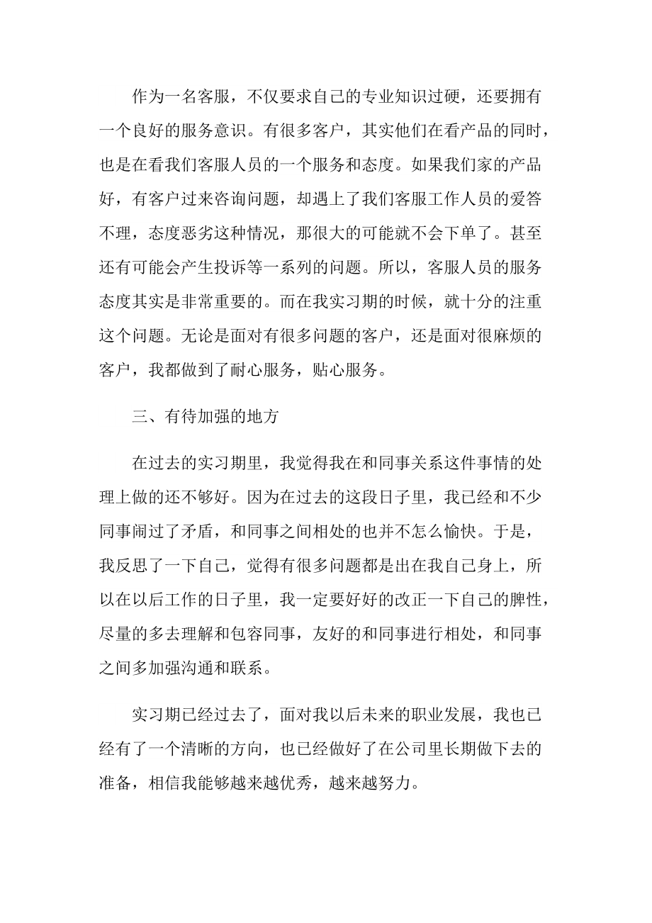 顶岗实习报告总结客服与电商专业十篇.doc_第2页