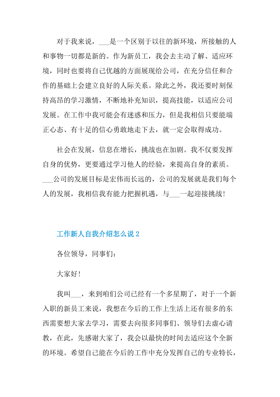 新人自我介绍_工作新人自我介绍怎么说八篇.doc_第2页