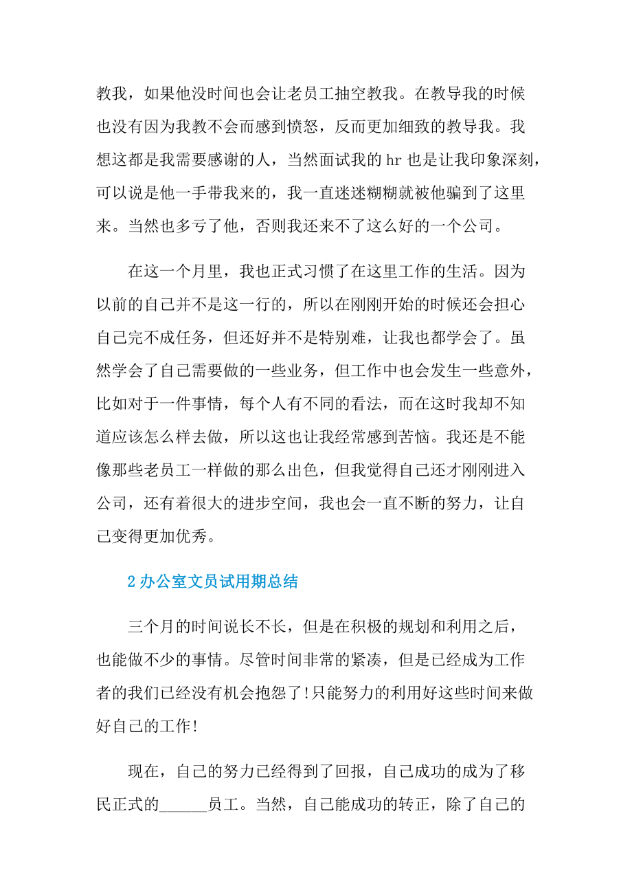 个人实习总结_办公室文员试用期总结例文.doc_第2页