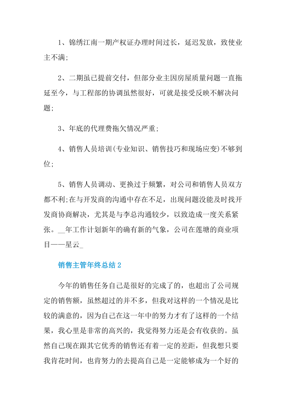 年终工作总结_2022销售主管年终总结.doc_第2页