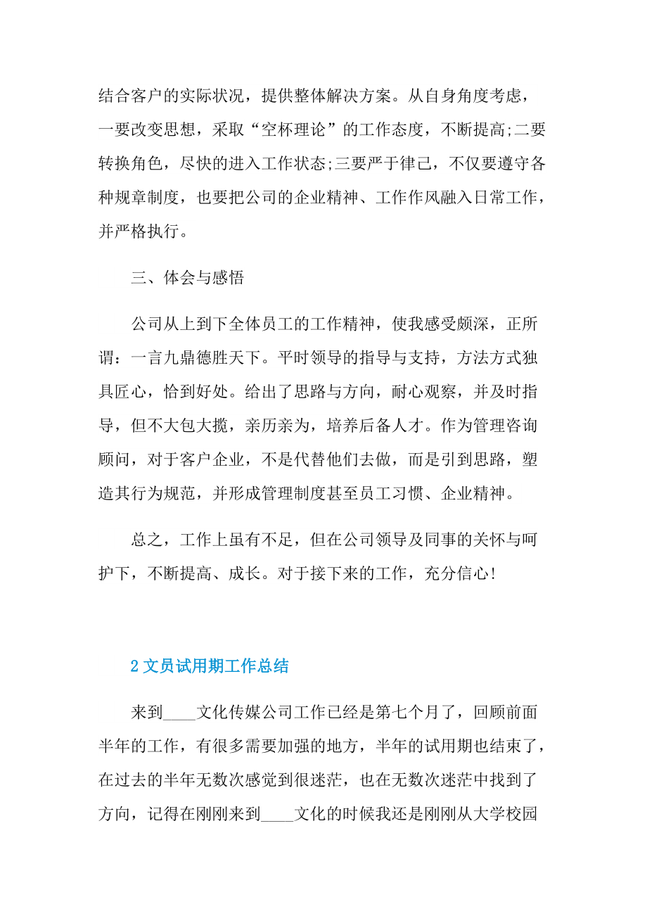 个人实习总结_文员试用期工作总结范本.doc_第2页