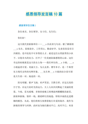 发言稿_感恩领导发言稿10篇.doc