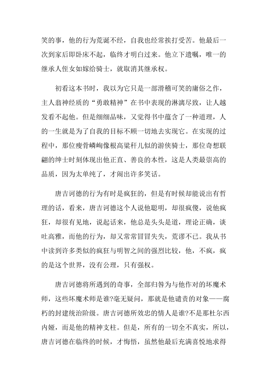 堂吉诃德学生读后感.doc_第3页