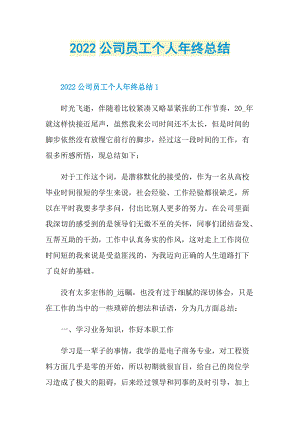 2022公司员工个人年终总结.doc