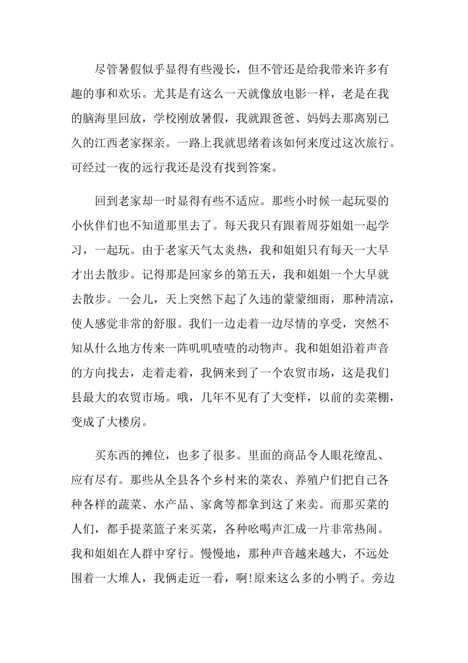 暑假随笔400字初二.doc_第3页