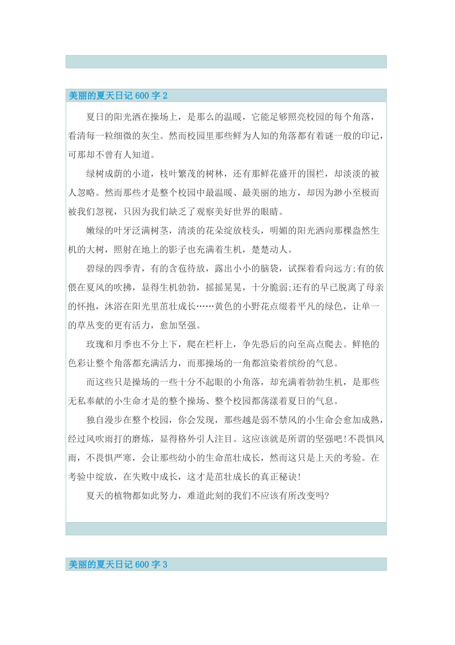 美丽的夏天日记600字.doc_第2页