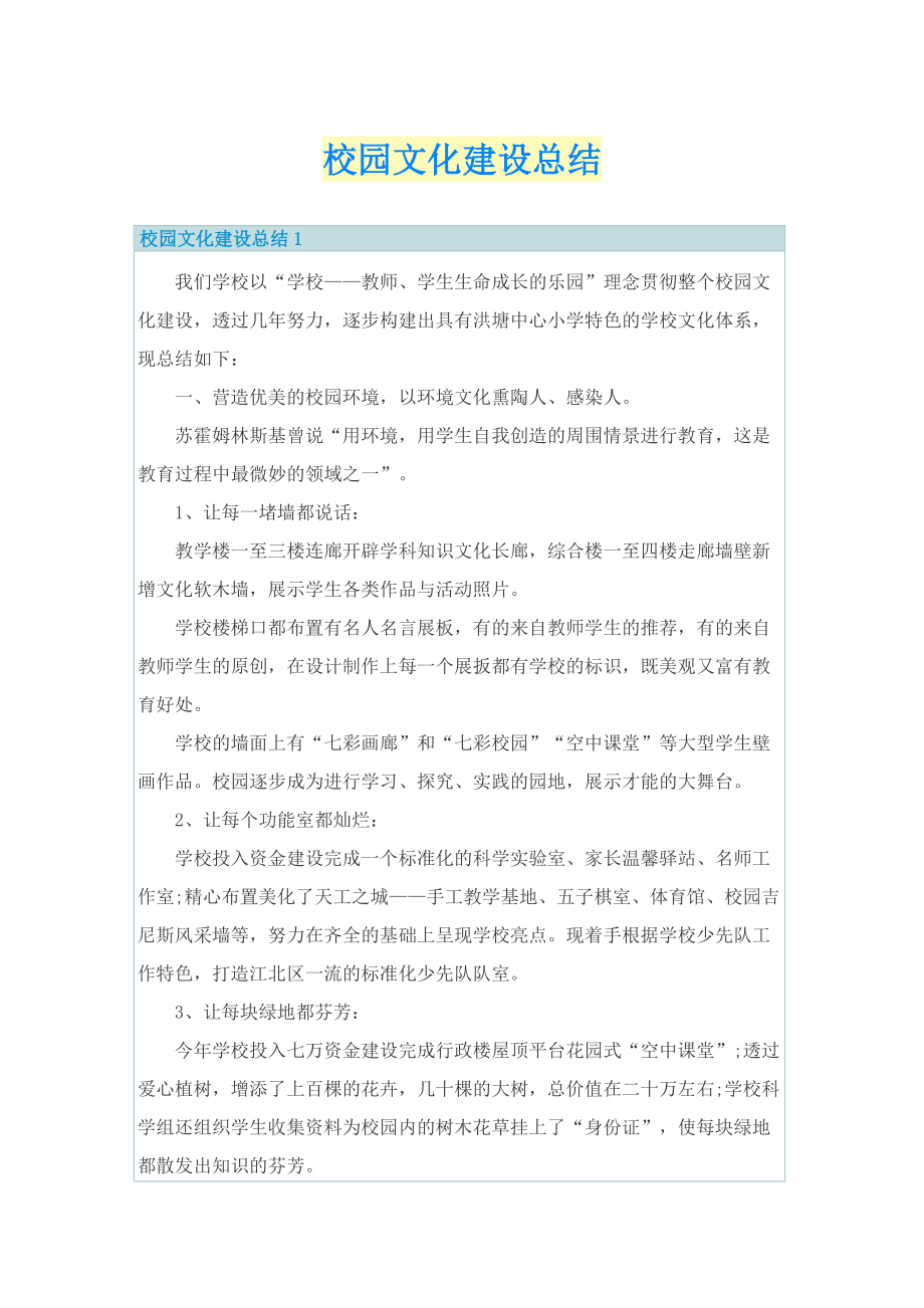 校园文化建设总结.doc_第1页