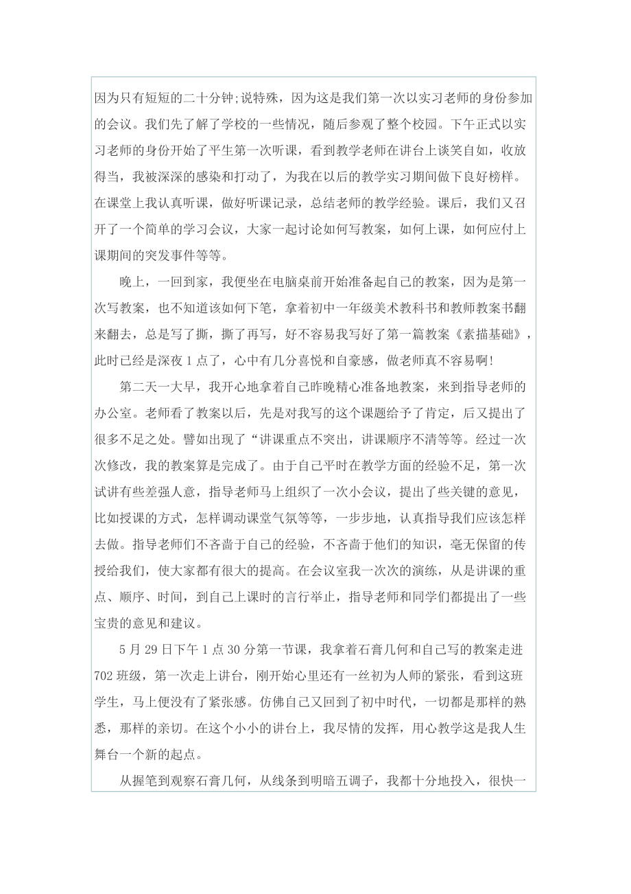 美术教师个人实习报告.doc_第2页