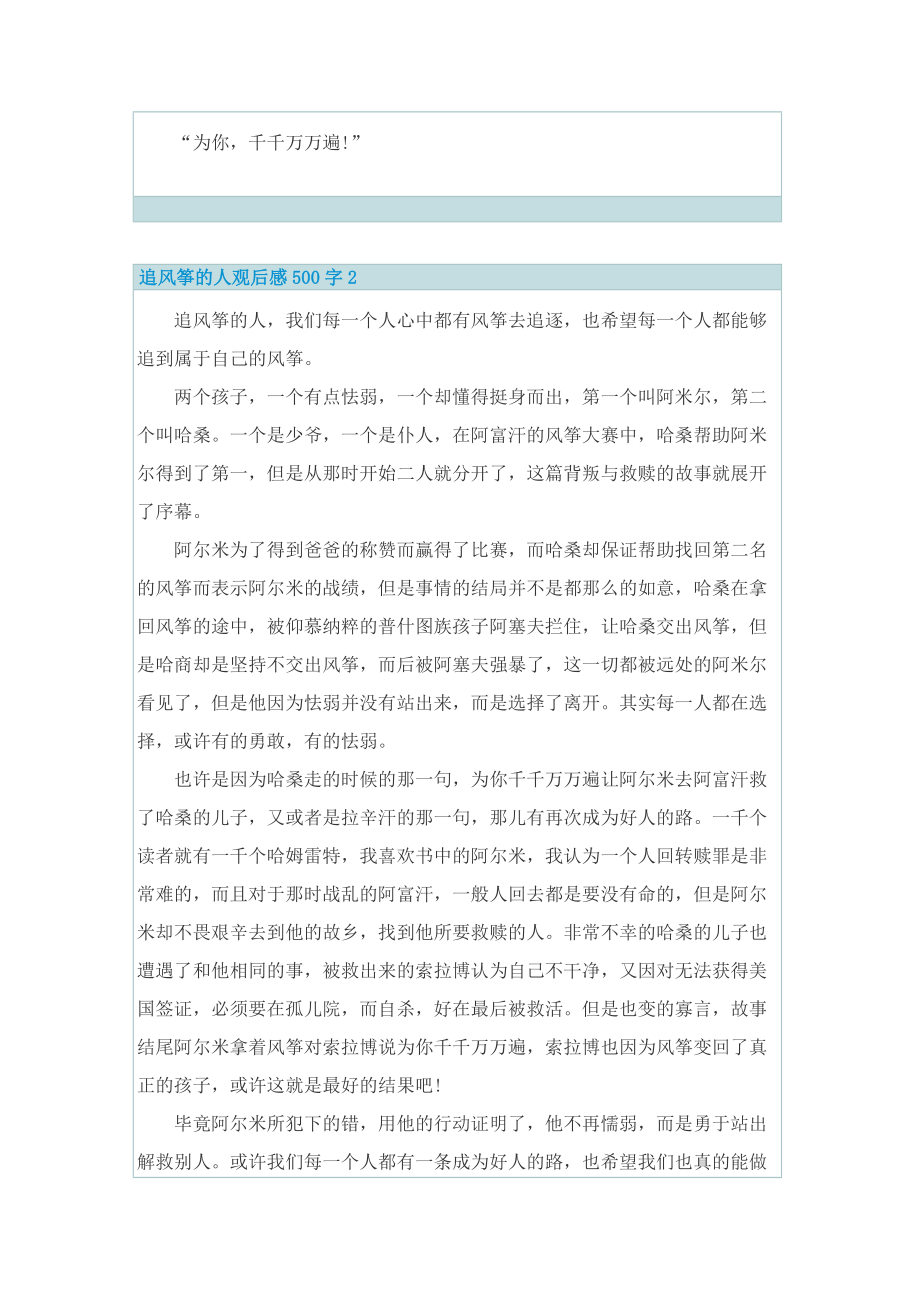 追风筝的人观后感500字.doc_第2页