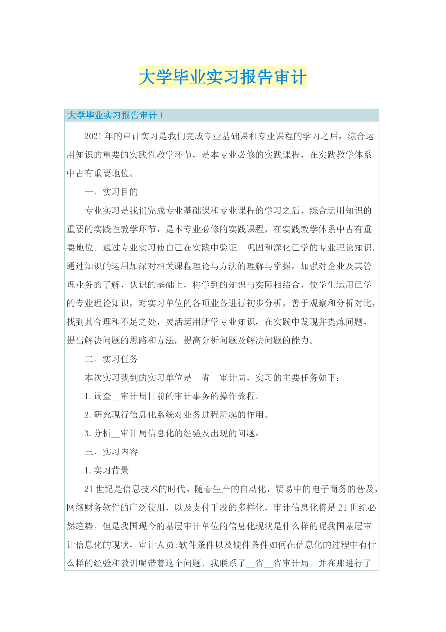 大学毕业实习报告审计.doc_第1页