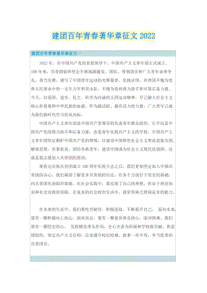 建团百年青春著华章征文2022.doc