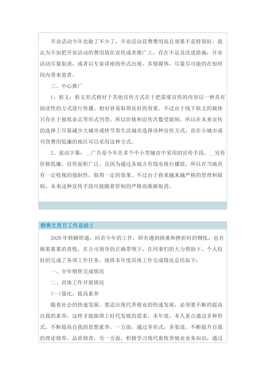 销售文员月工作总结.doc_第2页