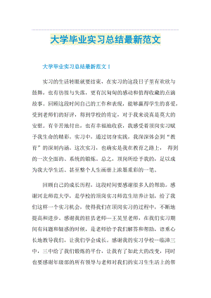 大学毕业实习总结最新范文.doc