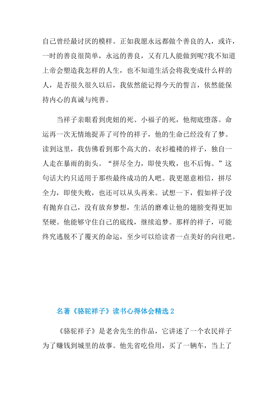 名著《骆驼祥子》读书心得体会精选.doc_第2页