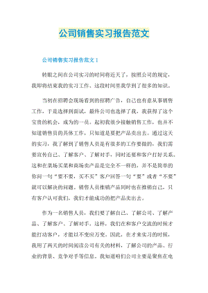 公司销售实习报告范文.doc