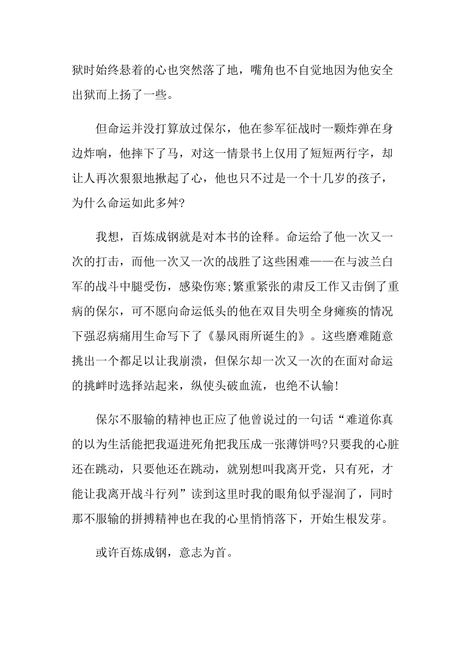 钢铁是怎样炼成的读后感与个人收获.doc_第2页