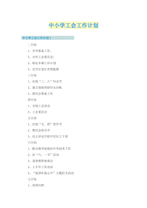 中小学工会工作计划.doc