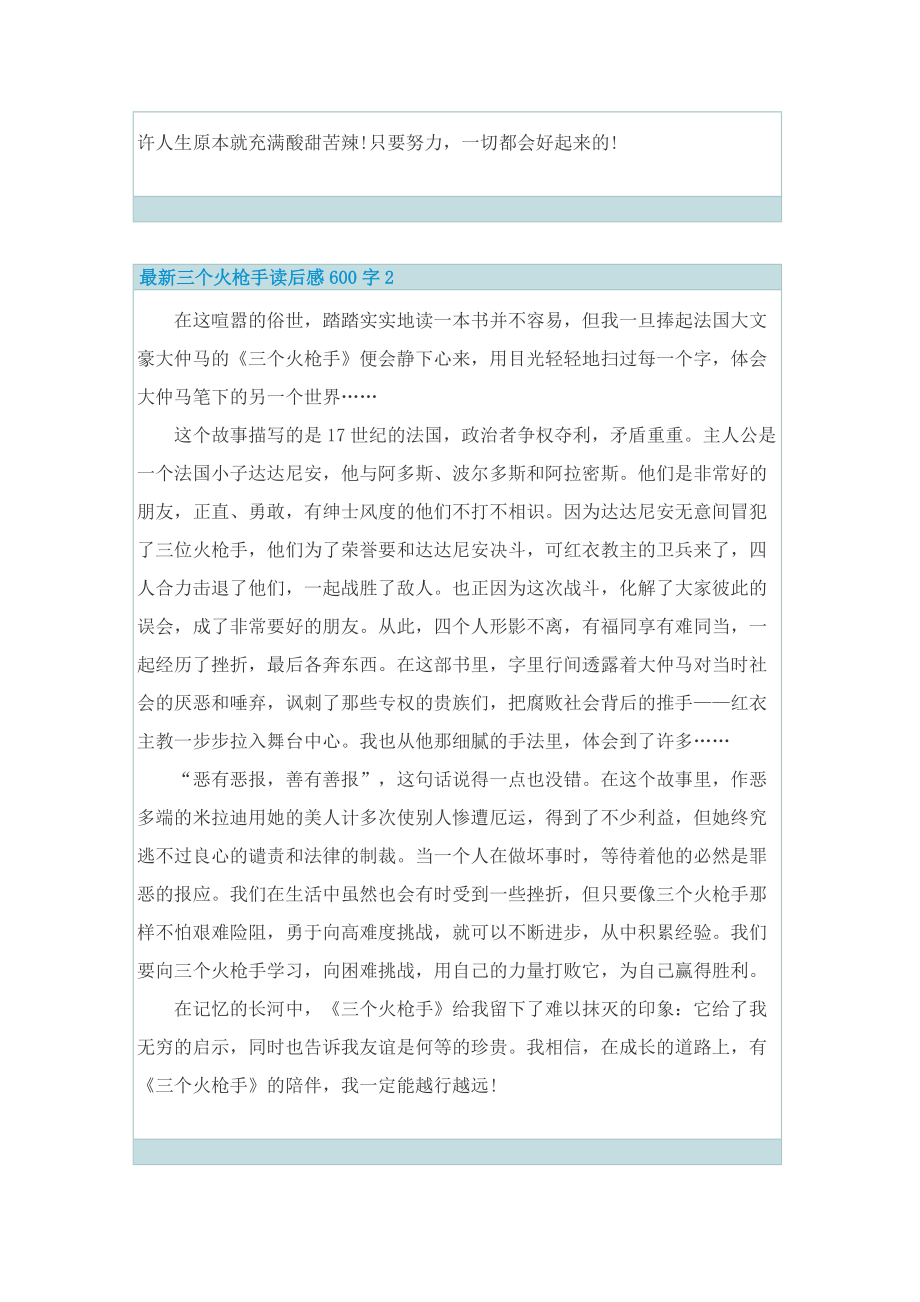 最新三个火枪手读后感600字_1.doc_第2页