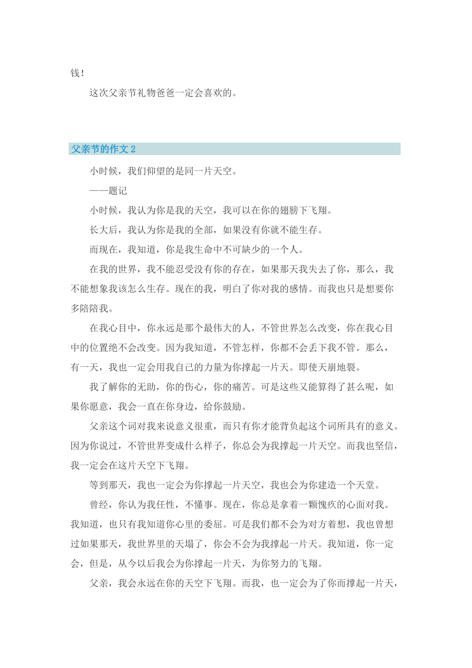 关于父亲节的作文500字.doc_第2页