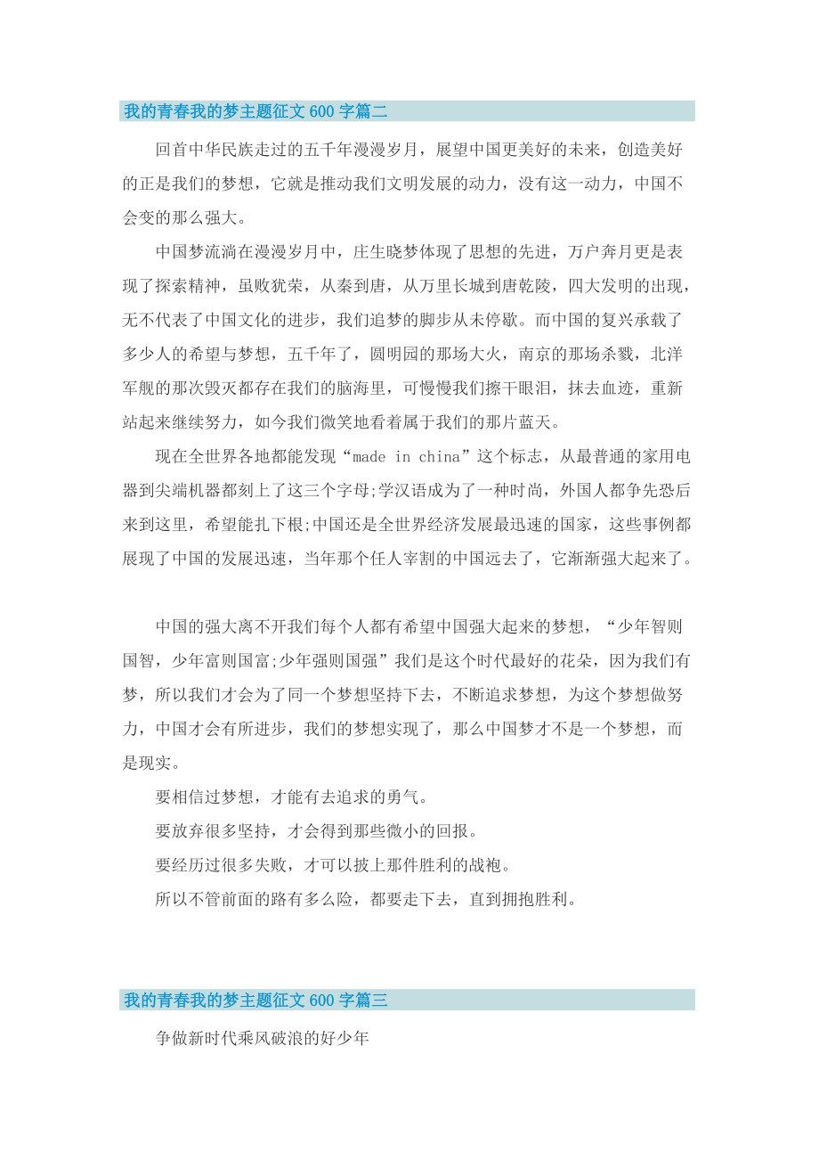 我的青春我的梦主题征文600字.doc_第2页