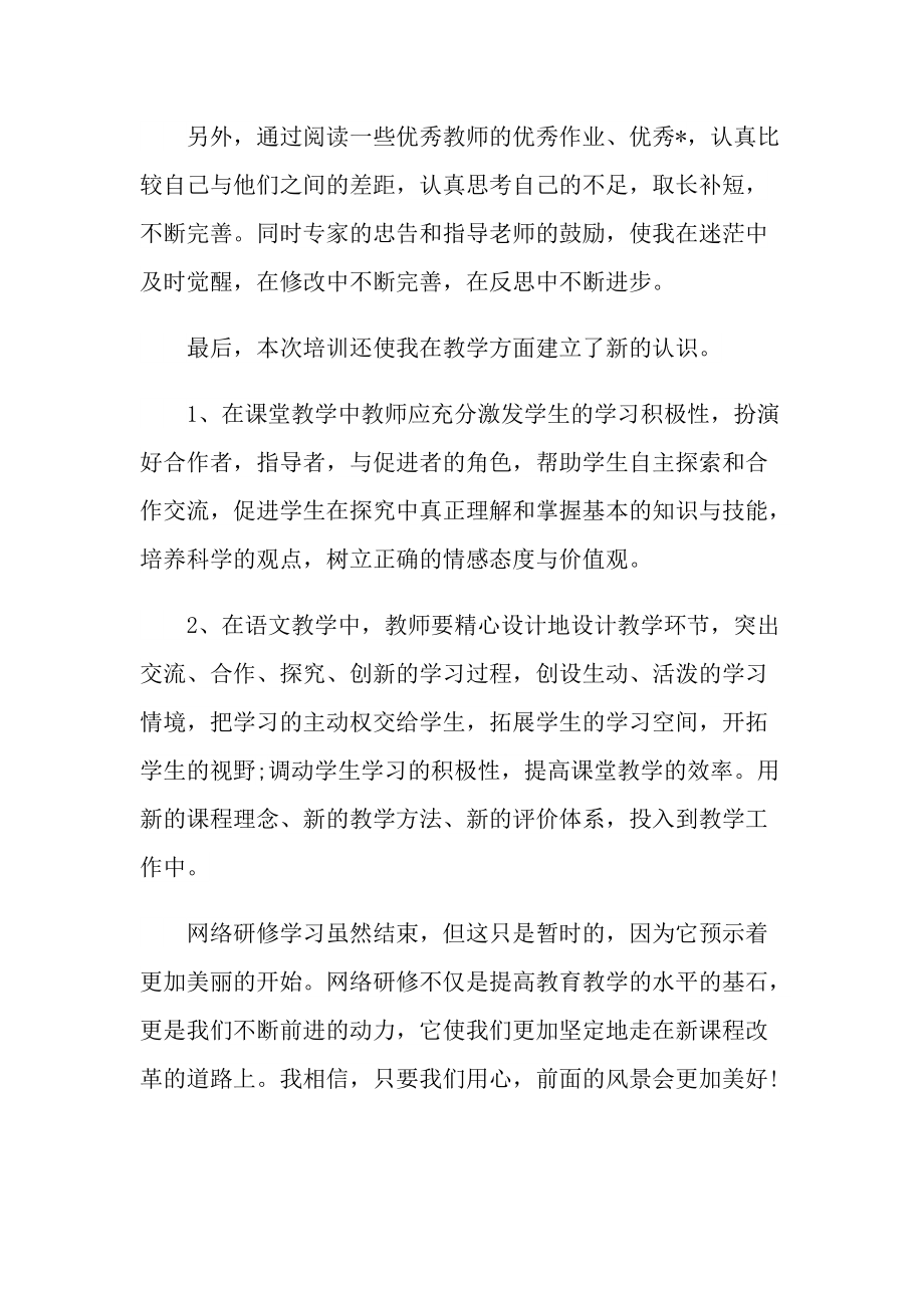 教师网络培训总结模板.doc_第2页