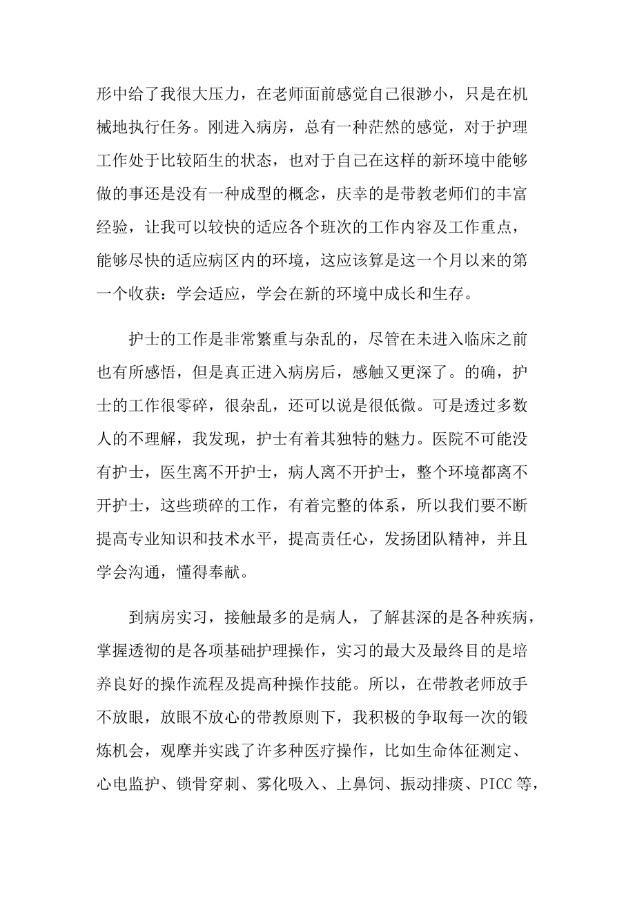 护士实习工作阶段总结报告（5篇）.doc_第2页