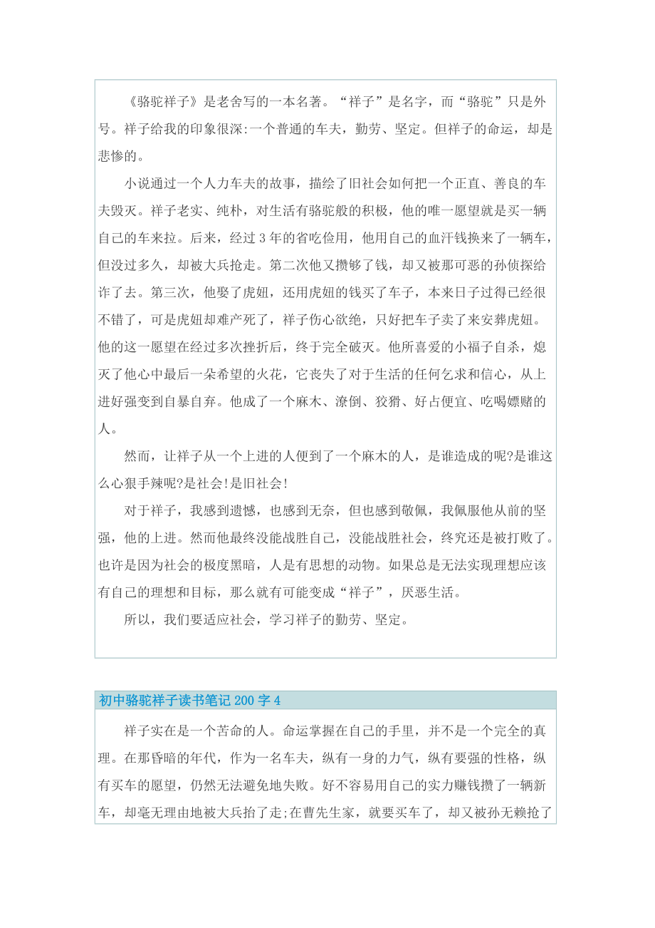 初中骆驼祥子读书笔记200字.doc_第3页