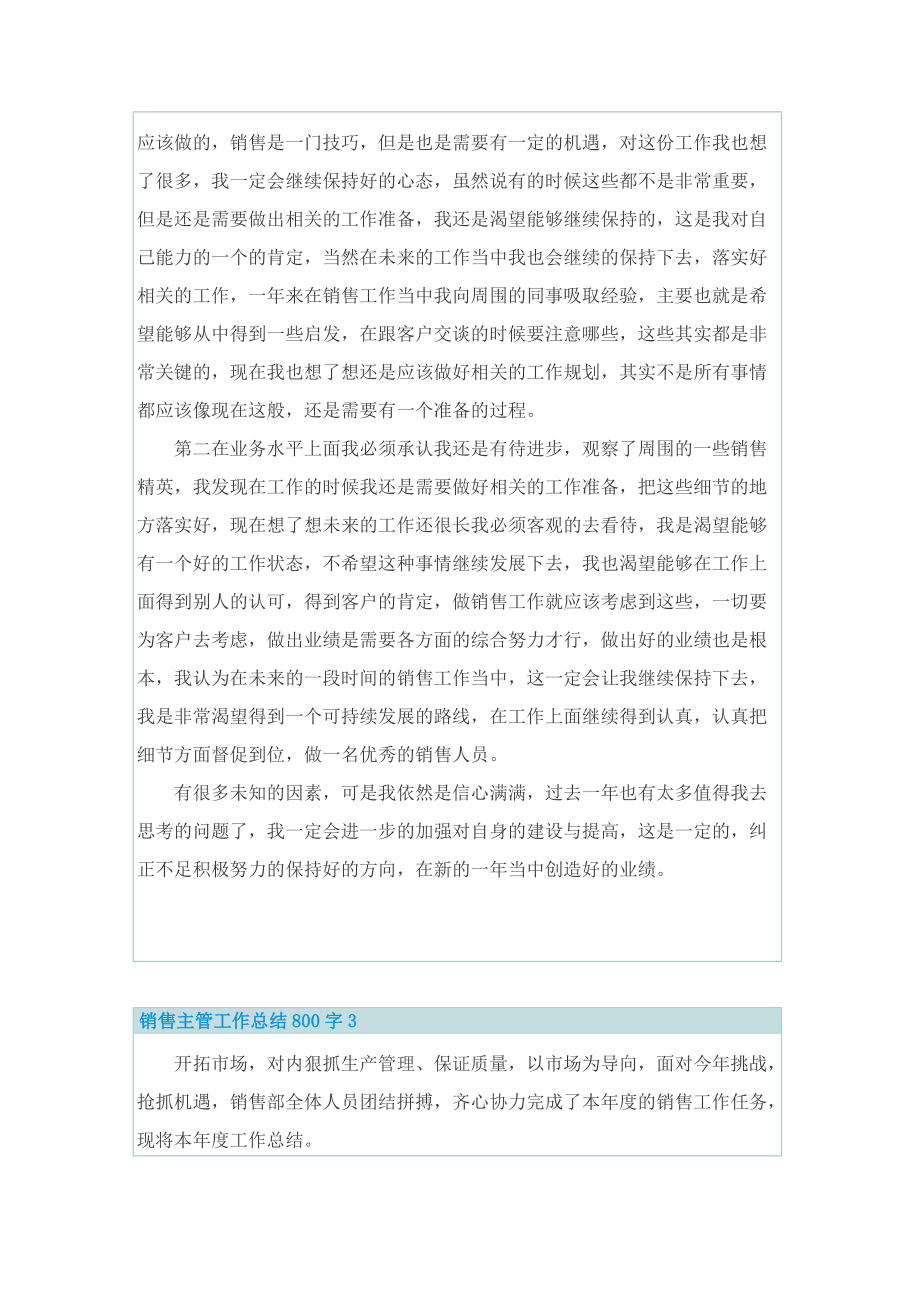 销售主管工作总结800字.doc_第3页