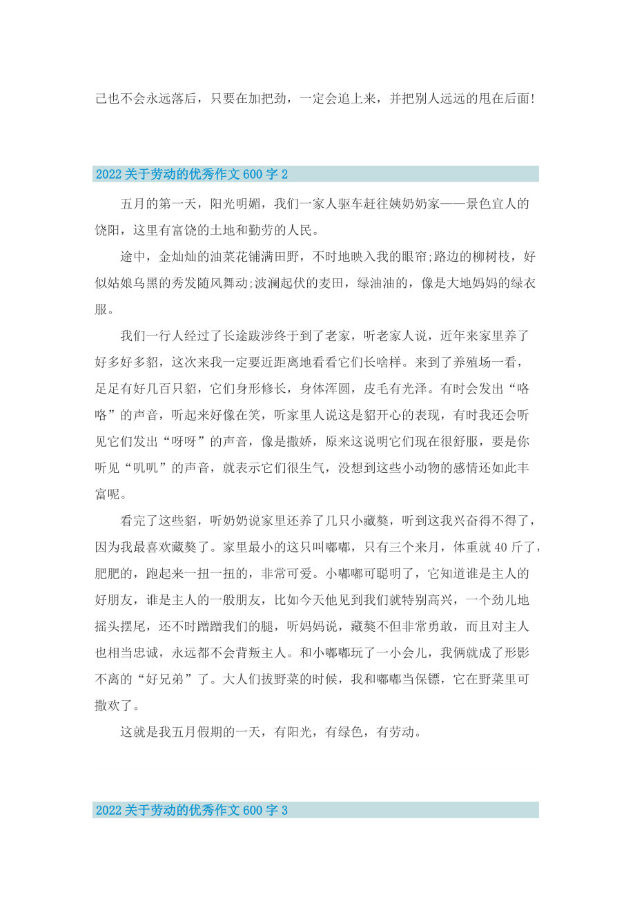 2022关于劳动的优秀作文600字.doc_第2页