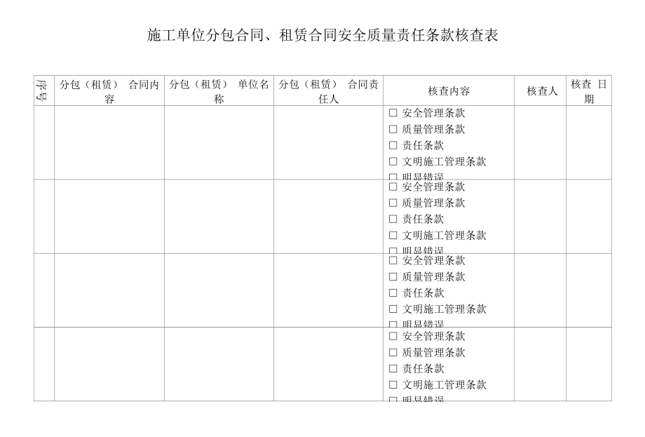 分包合同、租赁合同安全质量责任条款核查表.docx_第2页