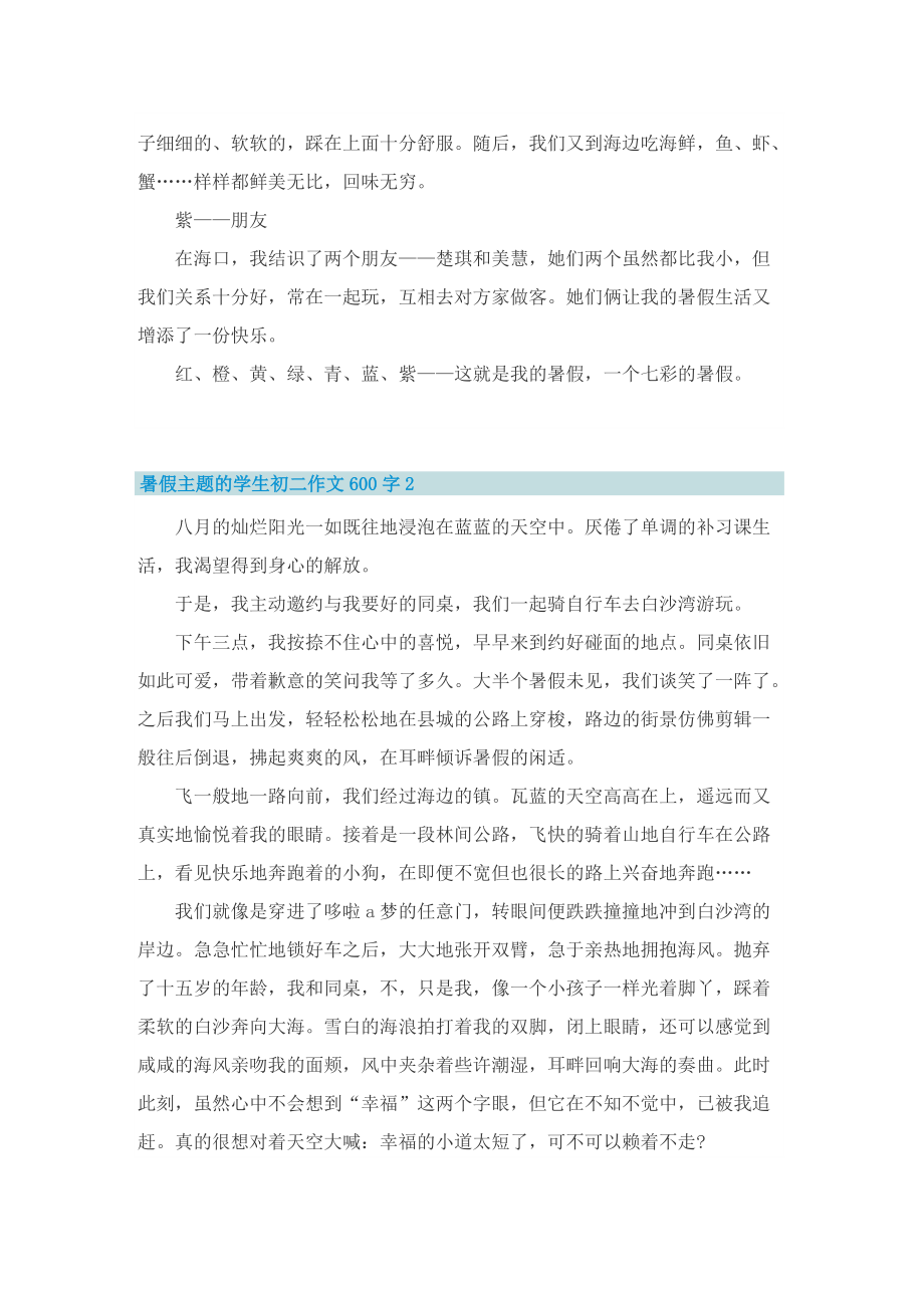 暑假主题的学生初二作文600字.doc_第2页