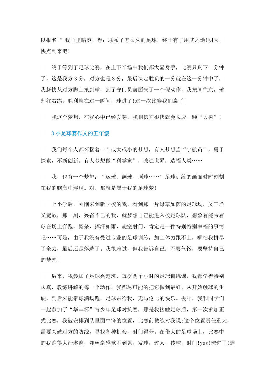 小足球赛作文的五年级.doc_第3页