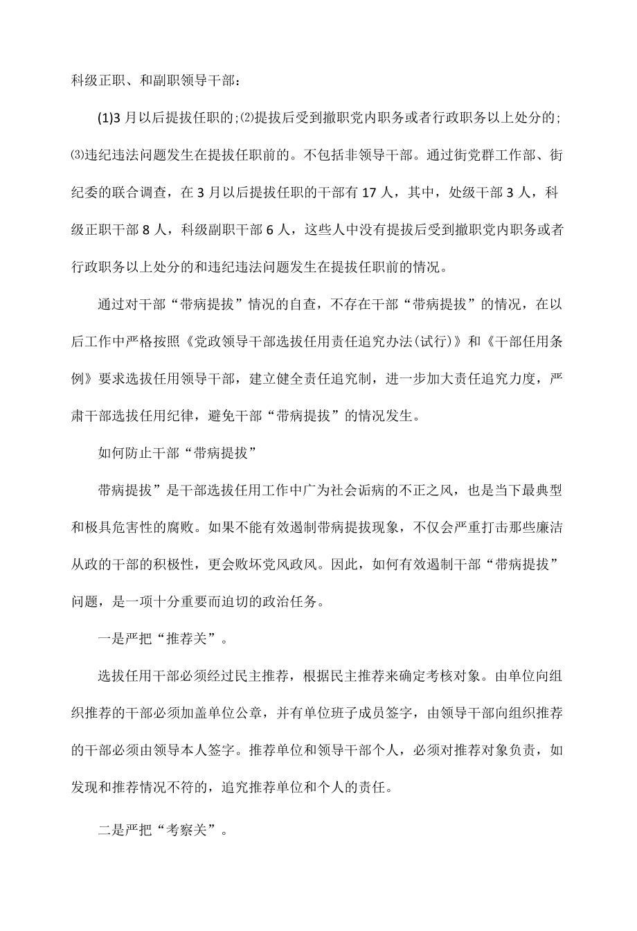 20xx干部带病提拔自查报告范文一篇.docx_第2页